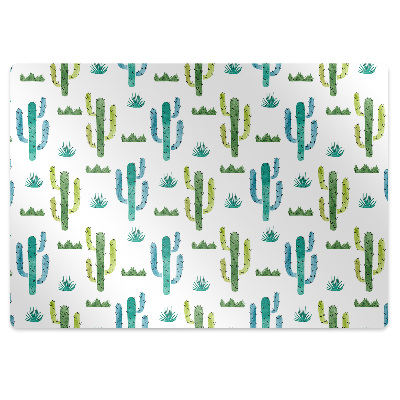 Tapis protège sol Cactus peints