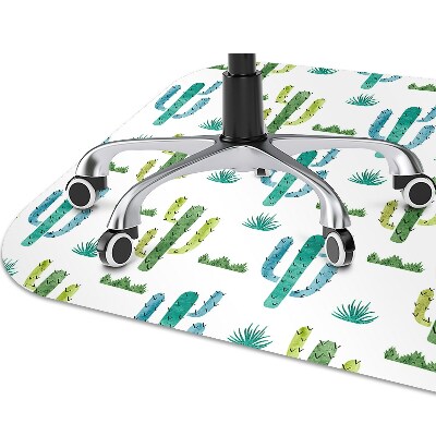 Tapis protège sol Cactus peints