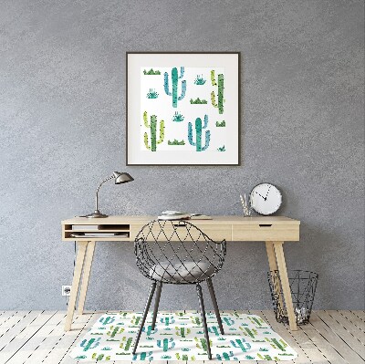 Tapis protège sol Cactus peints