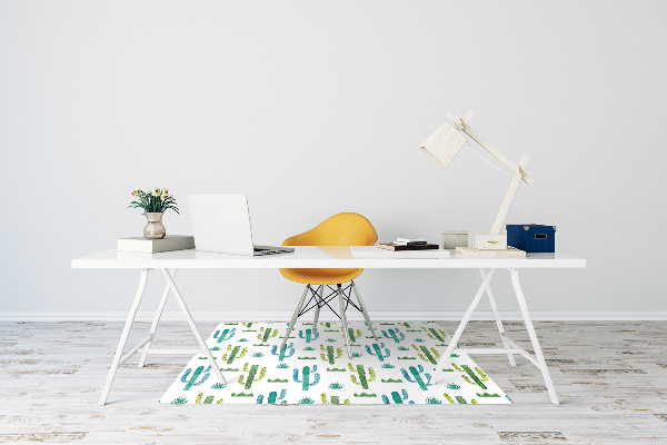Tapis protège sol Cactus peints
