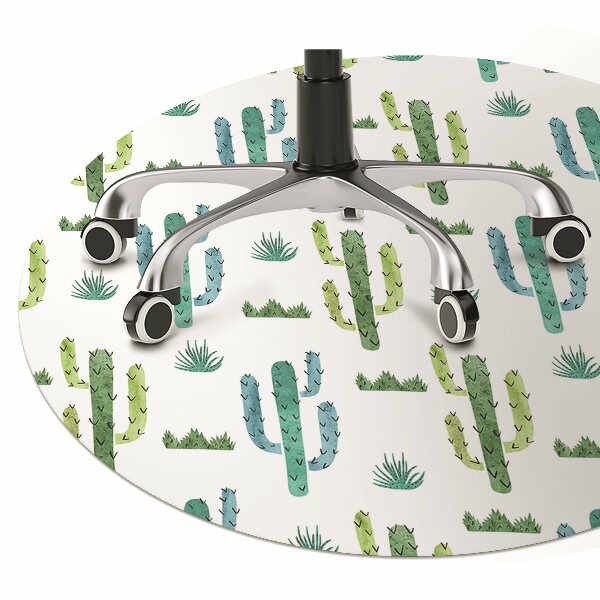 Tapis protège sol Cactus peints