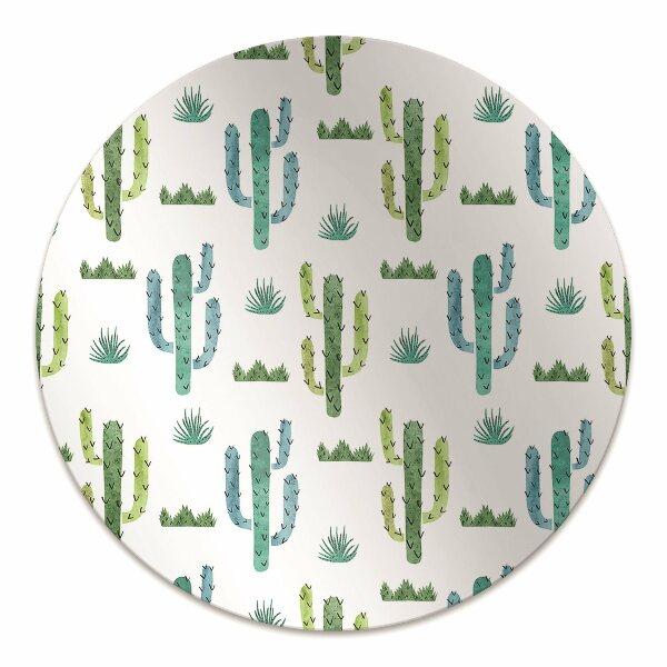 Tapis protège sol Cactus peints