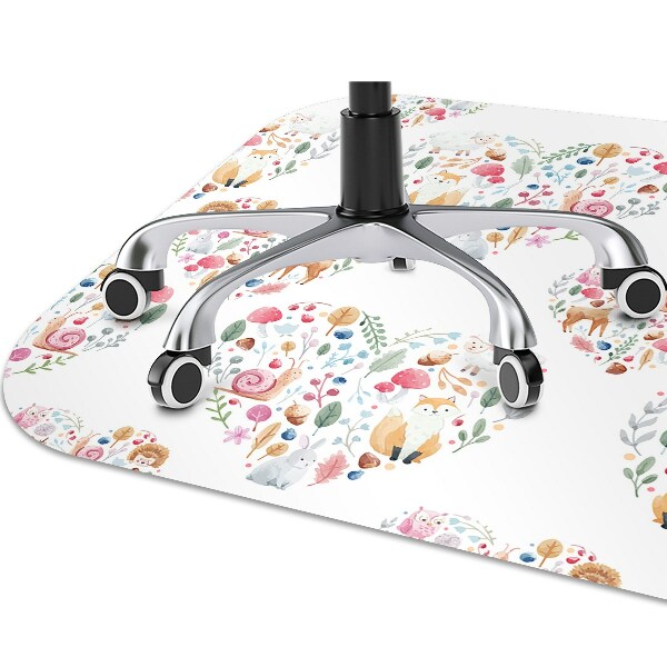 Tapis protège sol Coeur de la lapin de renard