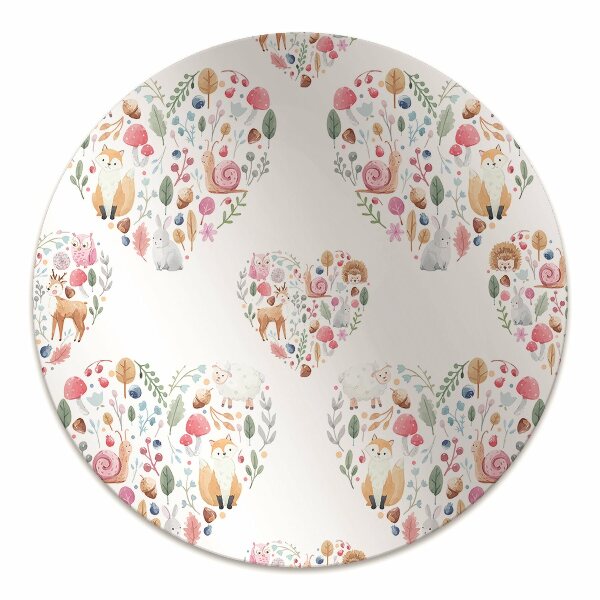 Tapis protège sol Coeur de la lapin de renard
