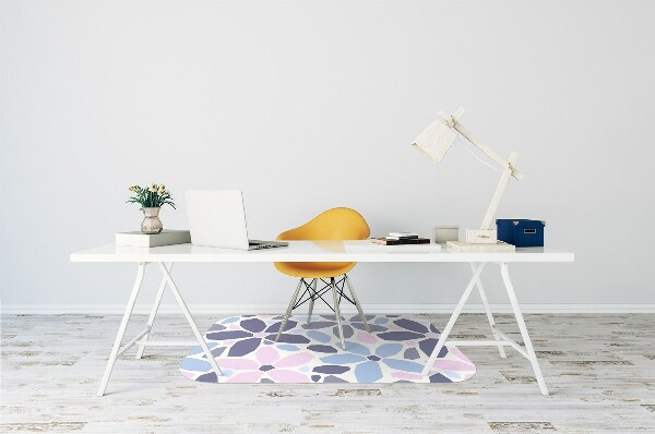 Tapis protection sol Fleurs géométriques