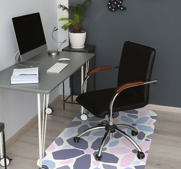 Tapis protection sol Fleurs géométriques
