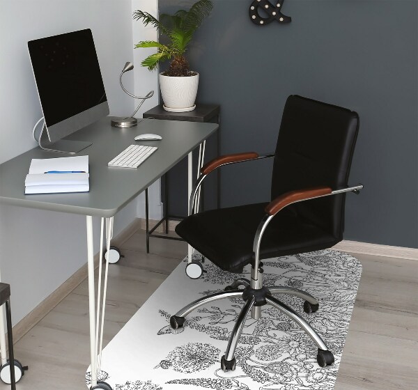Tapis bureau Croquis de fleurs