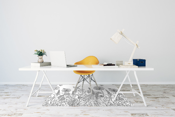 Tapis bureau Croquis de fleurs