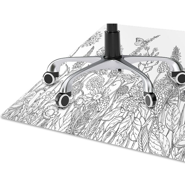 Tapis bureau Croquis de fleurs