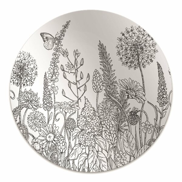 Tapis bureau Croquis de fleurs