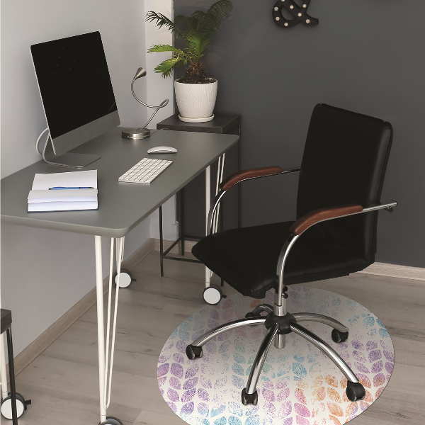 Tapis pour chaise de bureau Feuille de brocart