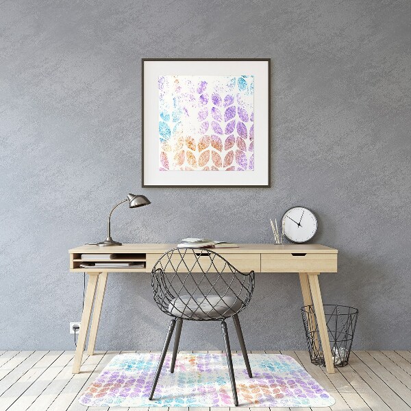 Tapis pour chaise de bureau Feuille de brocart