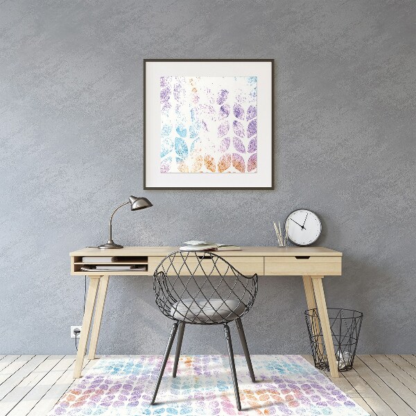 Tapis pour chaise de bureau Feuille de brocart