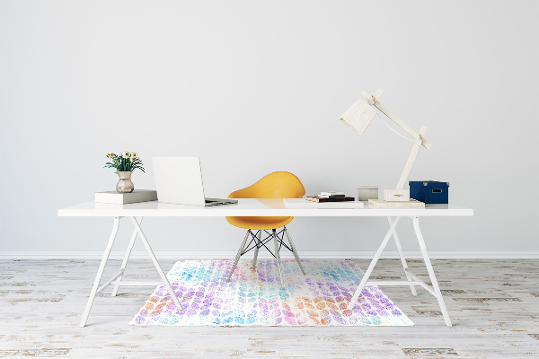 Tapis pour chaise de bureau Feuille de brocart