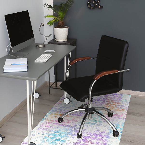 Tapis pour chaise de bureau Feuille de brocart