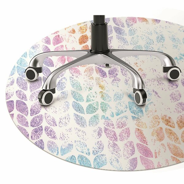 Tapis pour chaise de bureau Feuille de brocart