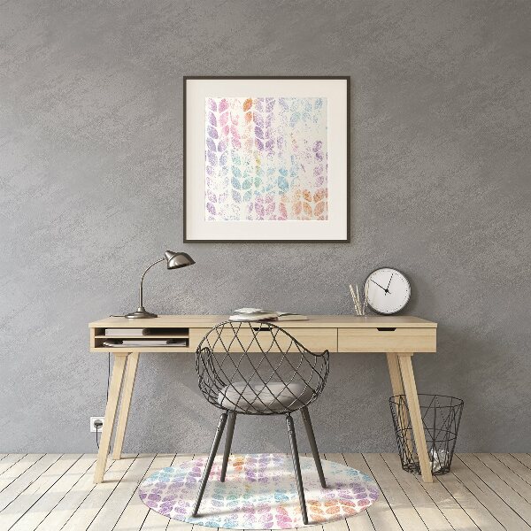 Tapis pour chaise de bureau Feuille de brocart