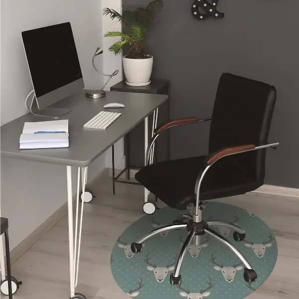 Tapis bureau Cerf gris