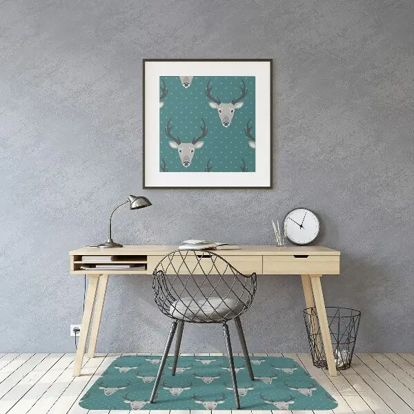 Tapis bureau Cerf gris