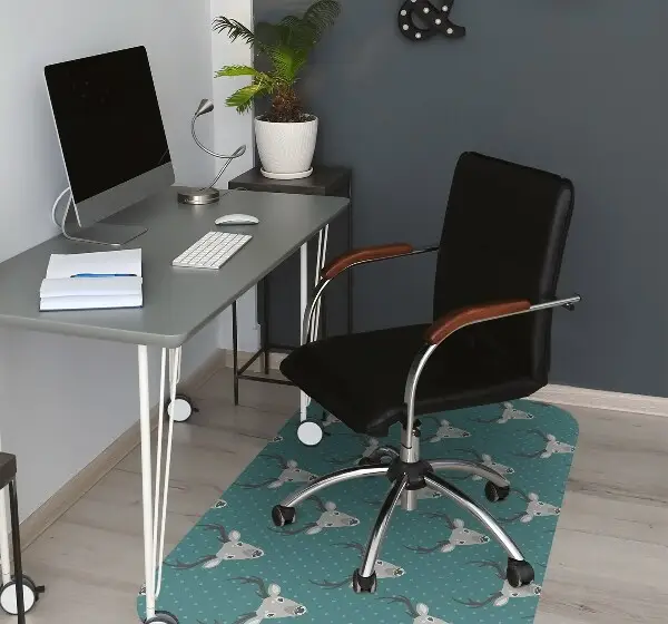 Tapis bureau Cerf gris