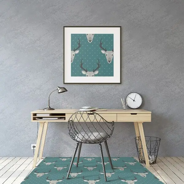 Tapis bureau Cerf gris