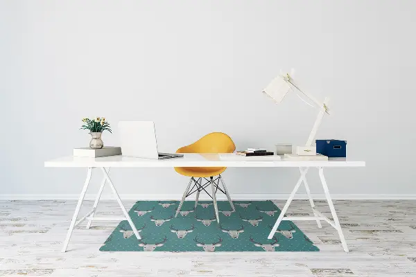 Tapis bureau Cerf gris