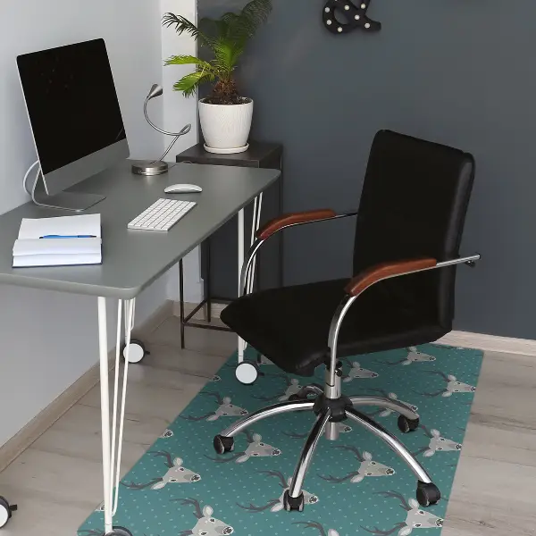 Tapis bureau Cerf gris