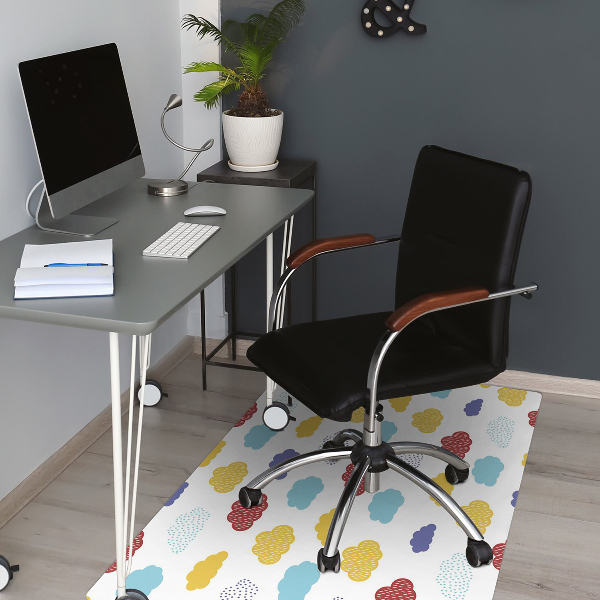 Tapis de chaise de bureau Nuages ​​colorés