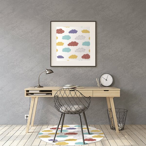 Tapis de chaise de bureau Nuages ​​colorés