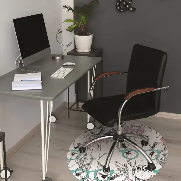 Tapis pour chaise de bureau Girafe hipster