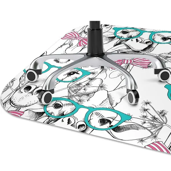 Tapis pour chaise de bureau Girafe hipster