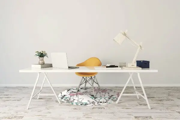 Tapis pour chaise de bureau Girafe hipster