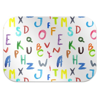 Tapis de chaise de bureau Lettres colorées