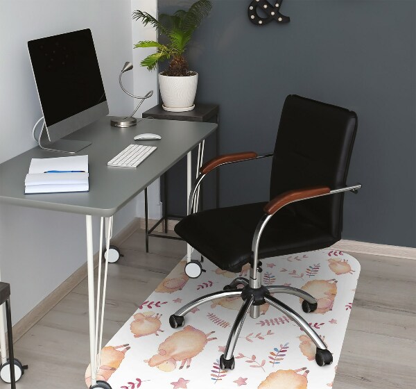 Tapis de chaise de bureau agneau