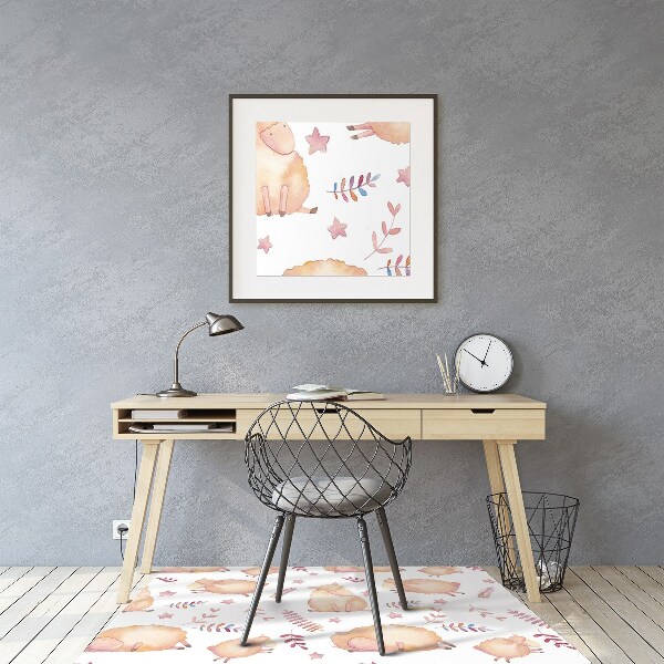Tapis de chaise de bureau agneau