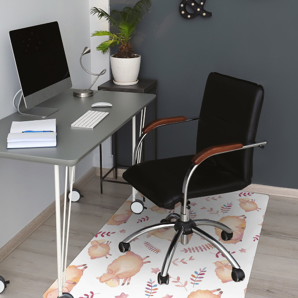 Tapis de chaise de bureau agneau