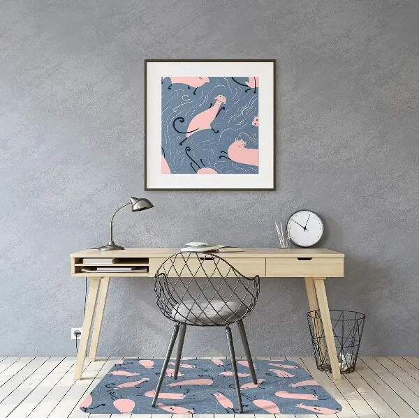 Tapis protège sol Chats de dessin animé