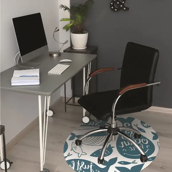 Tapis pour chaise de bureau Baleine