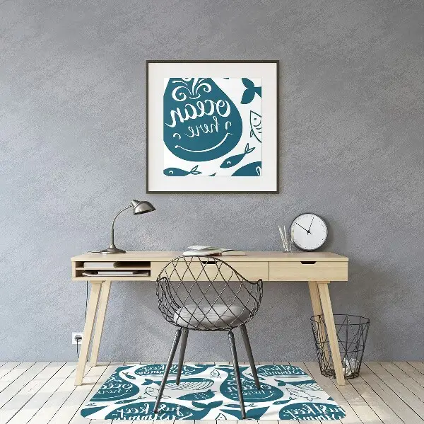Tapis pour chaise de bureau Baleine