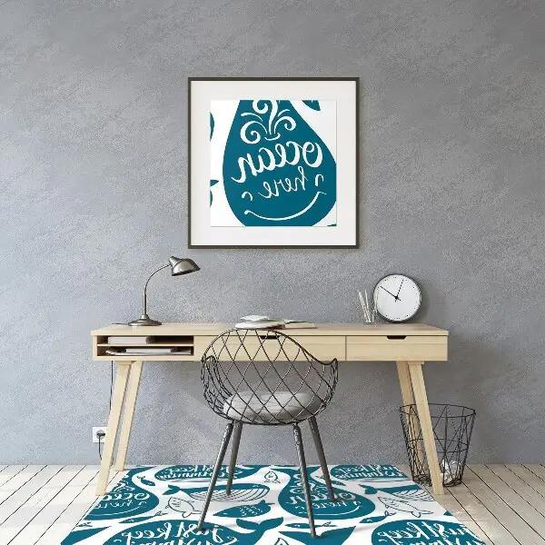 Tapis pour chaise de bureau Baleine