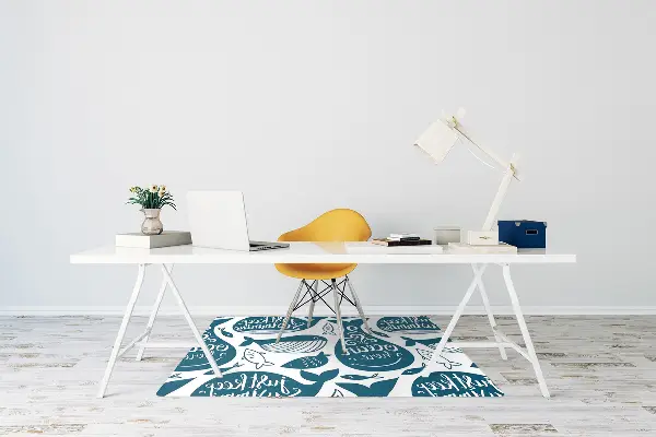 Tapis pour chaise de bureau Baleine