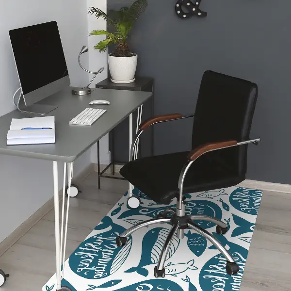 Tapis pour chaise de bureau Baleine