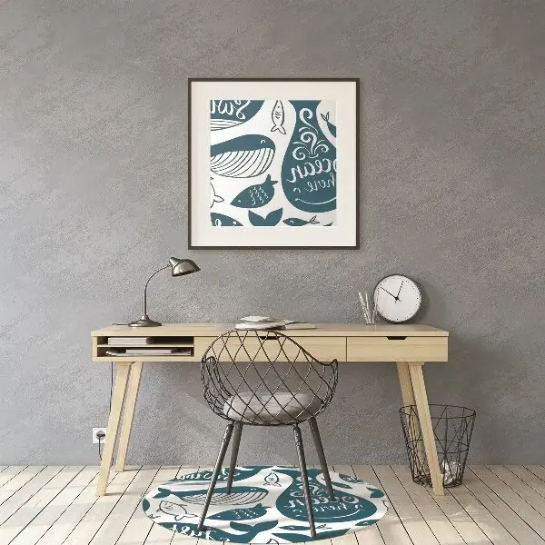 Tapis pour chaise de bureau Baleine