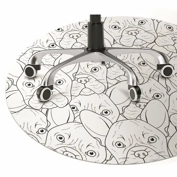 Tapis bureau Chien bulldog