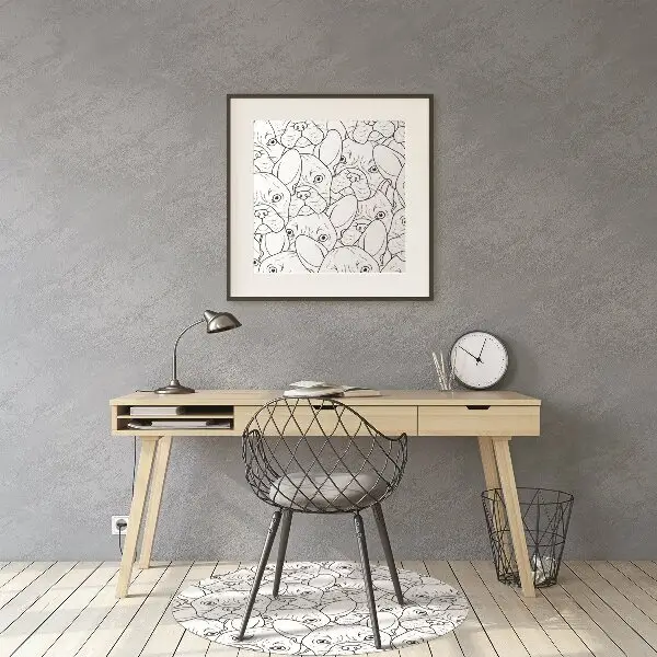 Tapis bureau Chien bulldog