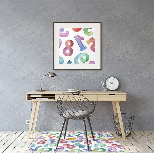 Tapis protège sol Lettres colorées