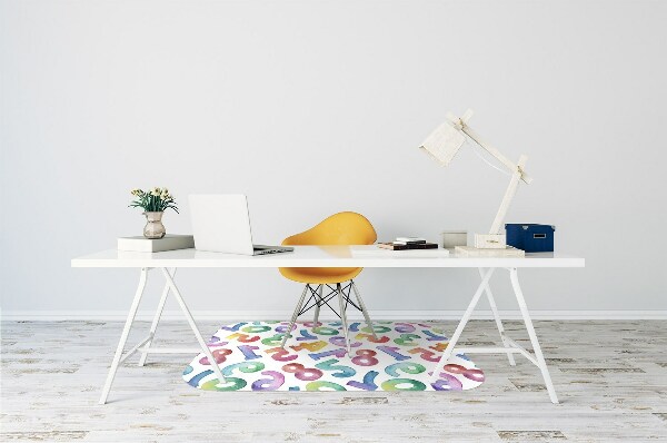 Tapis protège sol Lettres colorées