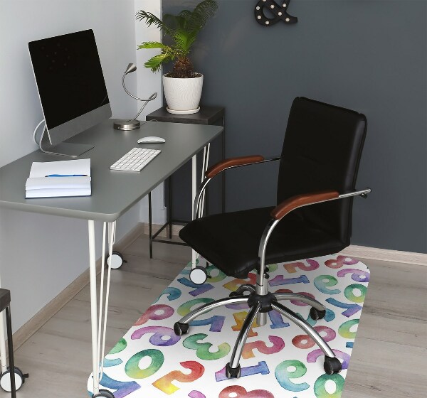 Tapis protège sol Lettres colorées