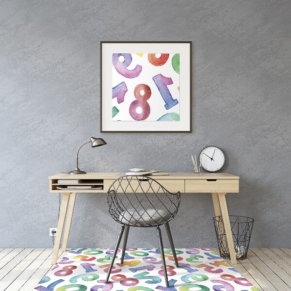 Tapis protège sol Lettres colorées
