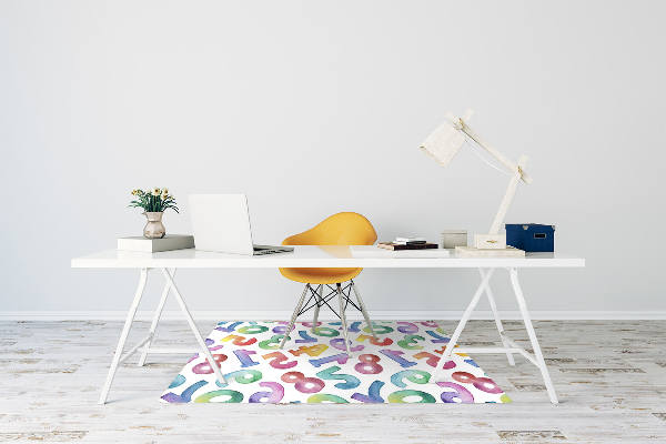 Tapis protège sol Lettres colorées